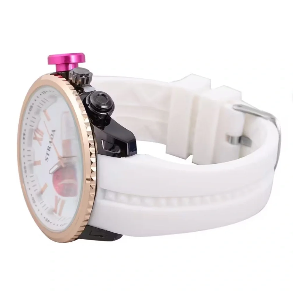 Strada Japanese Movement Peach false Button Dial Watch